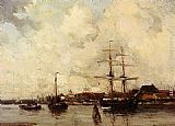 Willem George Frederik Jansen A View Of Harlingen Harbour painting